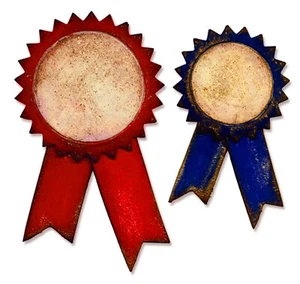 Sizzix Bigz Prize Ribbons die #659438 Retail $19.99 designer Tim Holtz - Picture 1 of 6