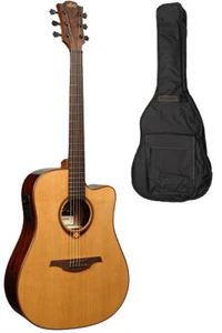 ELEKTROAKUSTISCHE GITARRE DREADNOUGHT PAN COUPE LAG TRAMONTANE T118DCE + HÜLLE - Bild 1 von 6