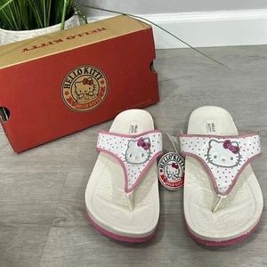 nib // hello kitty thong slide cushion sandals 910724 - Picture 1 of 13