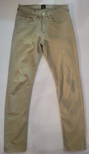 Paul Smith Jeans Mens Size 29R 29x31 Beige Khaki Denim Tapered Fit Mid Rise - Picture 1 of 11
