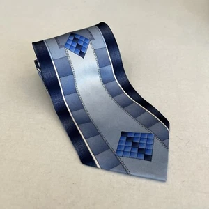 Enrico Guccini Blue Tie with Extra Fabric 100% Silk Handmade Made in Korea - Picture 1 of 4