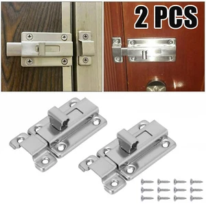2 PIEZAS Acero Inoxidable Puerta del Hogar Protector de Seguridad Cierre Perno Puertas Cerradura para Puertas - Imagen 1 de 12