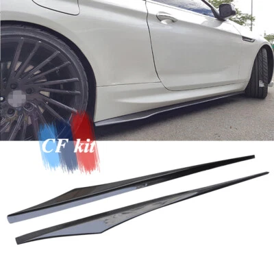 Fibra de carbono para BMW F06 F12 F13 M6 2012-2019 estilo V faldones laterales labio de extensión Foto 1 de 4