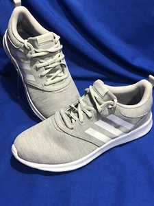adidas Qt Racer 2.0 Womens Size 9.5 Sneakers Casual Running Grey Light Weight - Picture 1 of 12