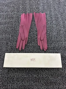 Kid Gloves Embroider Long Sheepskin Gloves Elbow Arm Sleeve Lady Leather Thin - Picture 1 of 8