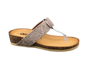 IGI&CO 3696111 Sandale Bio Zehentrenner Keilabsatz Damen Leder weiß Kordel Memory - Bild 1 von 2