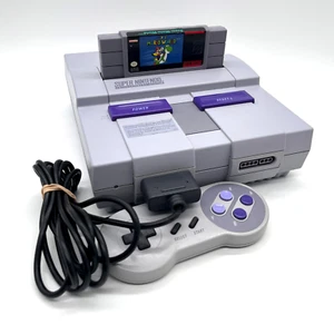 Super Nintendo SNES Konsole komplett mit Original Controller Super Mario World - Bild 1 von 12
