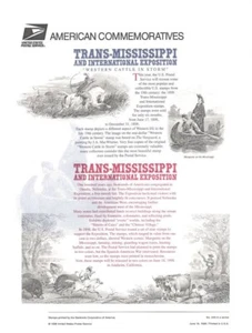 #540 1c-$2,00 foglio Trans-Mississippi 3209 USPS pannello francobollo commemorativo - Foto 1 di 2