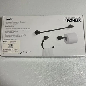 Kohler Avail Badaccessoires R31186-BL ~ schwarz matt ~ Handtuchhalter + - Bild 1 von 7