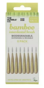 π Humble Brush Natural Yellow Bamboo Interdental Brush 0.7mm 8pack - Picture 1 of 1
