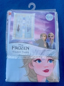 Disney Frozen Kids Bedroom Window Curtain Set, 2 Panels, 63" Length Frigidly - Picture 1 of 2
