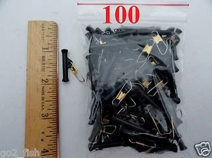 Deslizadores deslizantes grandes de 1" de largo negros 100 piezas - Imagen 1 de 3
