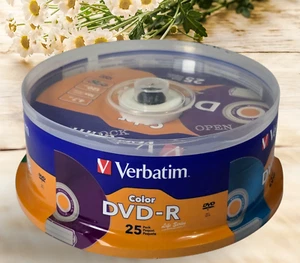 Verbatim Life Series Color DVD-R Discs, 16x Speed 4.7gb 120 min RW, 25 pack New - Afbeelding 1 van 9