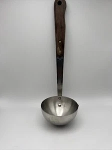 Vintage Veri-Sharp Schöpfkelle Imperial Edelstahl mit Holzgriff Made in USA 10" - Bild 1 von 9