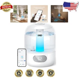 3L Top Fill Ultrasonic Humidifier with Whisper-Quiet Operation & Aroma Diffuser - Picture 1 of 11