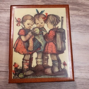 Vtg Reuge Swiss Musical Movement Box M.I Hummel Picture Italy "Impossible Dream" - Picture 1 of 10