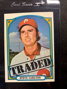 1972 TOPPS #751 STEVE CARLTON TRADED PHILLIES HI GRADE NEAR MINT - Picture 1 of 2