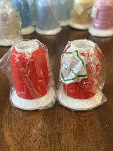 Woolly Lock Sewing Thread Lot Color Red Nylon 1000M Made In Japan -2 Spools - Picture 1 of 1