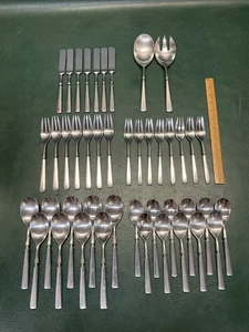 44 Pcs MCM Modern Dansk IHQ ANVIL Stainless Flatware - Picture 1 of 15