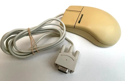 AU Microsoft 2 Button Serial Ball Mouse 2.1A Grey Part 97356 Vintage Retro RareC - Image 1 of 3