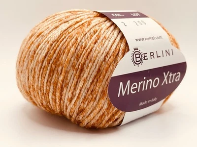 Berlini Merino Xtra Yarn #2 Tangerine Spray Sport DK 100% Merino Wool 50g 154yd - Image 1 of 4