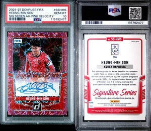 Serie Signature Panini Donruss 2024-25 Pink Velocity Heung-Min Son PSA 10 - Imagen 1 de 1