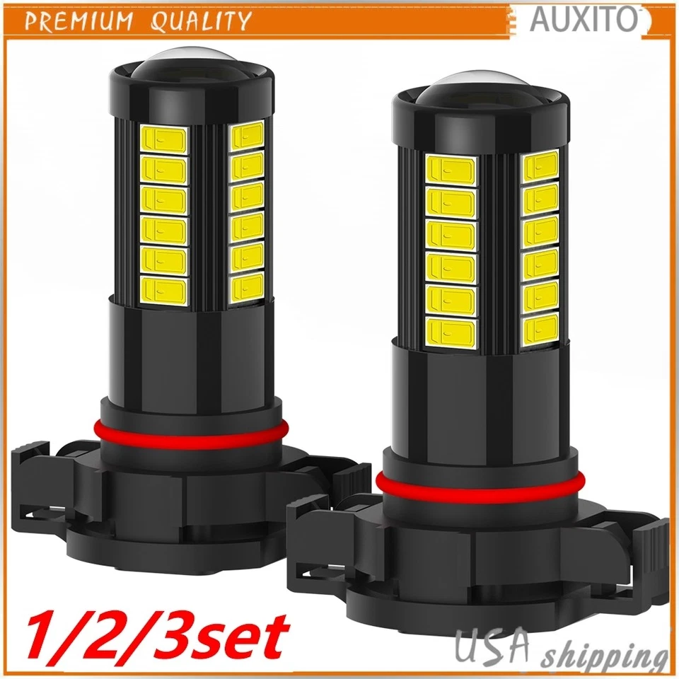 1/2 juego PSX24W 2504 xenón LED blanco luz antiniebla para bombilla 10-19 Jeep Wrangler JK JL Foto 1 de 1