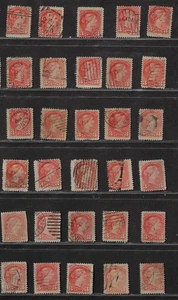 Canada — 1873, Lot of 30 Stamps — Queen Victoria #37 (3¢) Ref. 1120 - Picture 1 of 2