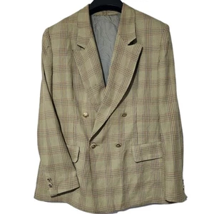 Vintage Burberrys klassischer karierter beige Blazer Jacke Damen Wollmischung Größe 44 cm - Bild 1 von 10