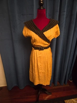 Lucille Ball Owned & Worn 50's Gold Silk & Velvet from Stylist Sydney Guilaroff - Image 1 of 4