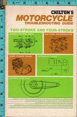 Chilton's Motorcycle Troubleshooting Guide 1973 2 y 4 tiempos 167 páginas ininterrumpidas Foto 1 de 4