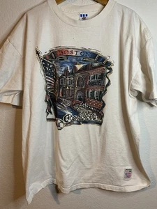 Vintage Adidas Shirt Mens LG 90s FIFA World Cup USA 1994 Boston - Picture 1 of 8