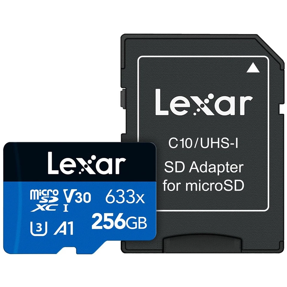 Lexar 256gb High-performance 633x Uhs-i microSDXC Memory Card With SD Adapter