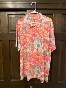 Chubbies " The Weekend Has Arrived " Men's XXL Golf Polo Neon Floral.....NWOT... - Picture 1 of 3