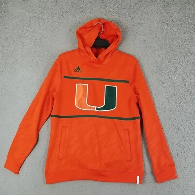 Miami Hurricanes Adidas Sudadera con Capucha Mujer M Naranja Tigre Camuflaje Equipo Edición Bordada Foto 1 de 4