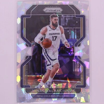 2021 Prizm Basketball NBA Silver Cracked Ice Jonas Valanciunas #62 Pelicans - Image 1 of 2