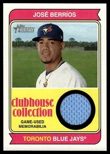 2023 Topps Heritage High Number JOSE BERRIOS COLECCIÓN CASA CLUB RELIQUIA A - Imagen 1 de 2