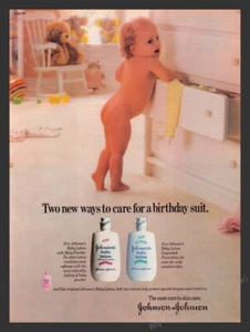 Johnson's Baby Lotion Tuta Compleanno Anni 80 Stampa Pubblicità Pubblicità Pubblicità 1988 - Foto 1 di 1
