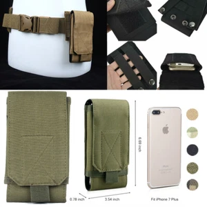 Military Molle Cell Phone Pouch Holster Belt Phone Holder Case Waist Pack Bag US - Picture 1 of 27