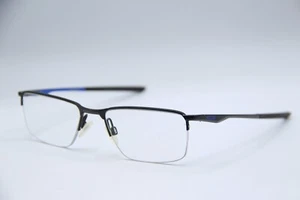 NEW OAKLEY SOCKET 5.5 OX3218-0452 SATIN BLACK BLUE AUTHENTIC EYEGLASSES FRAME - Picture 1 of 4