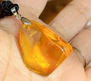 99+ MYO Burmite Amber Crystal Pendent Golden yellow - Picture 1 of 10