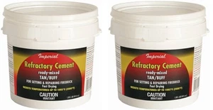 (2) ea Imperial KK0307 64 oz. Ready Mixed Tan Refractory Firebrick Cement Mortar - Picture 1 of 3