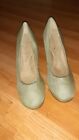 Aerosoles Wedges Natural/ Tan Color "Plum Tree" Fabric High Heel Shoes Size 10 W