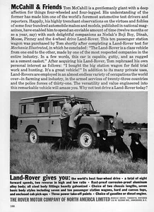 Land Rover Serie II 1960 Tom McCahill anuncio impreso original raro - Imagen 1 de 1