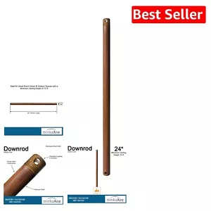 Versatile 24 Inch Ceiling Fan Downrod with Pre-Drilled Port for Easy Install - Picture 1 of 11