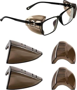 2/4 Pairs Eye Glasses Side Shields Flexible Slip on Side Shields Prescription - Picture 1 of 7