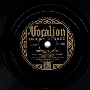 JELLY ROLL MORTON'S LEVEE SERENADERS 78 JELLY LORD / MIDNIGHT MAMA VOC. V 1010 E - Picture 1 of 2