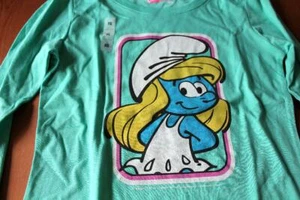 Mädchen Schlumpfine Langarm Tshirt Gr. XL 14 Old Navy Sammlerstücke Cartoon - Bild 1 von 3