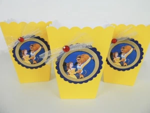 Beauty and The Beast Party favors/ popcorn/ candy box/ goodie bag SET OF 10 - Picture 1 of 2