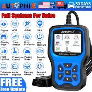 AUTOPHIX 7110 For VOLVO OBD2 Scanner All System TPMS ABS EPB SRS BMS Oil Reset - Picture 1 of 8